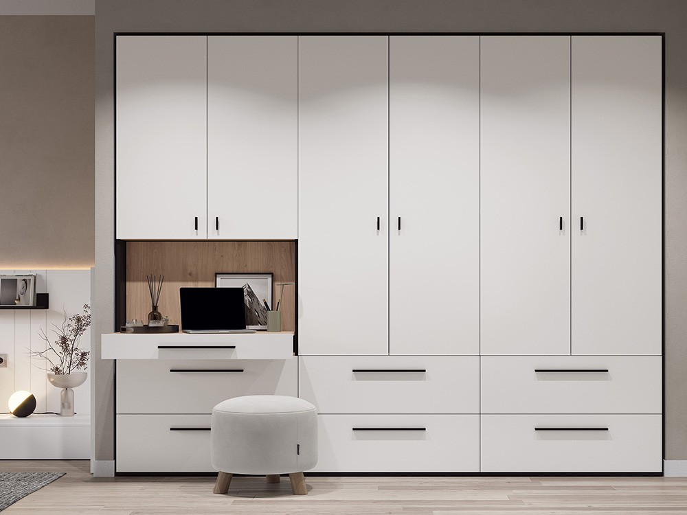 Armario con escritorio Tempo 08 composición modular personalizable de Tegar Mobel - 1