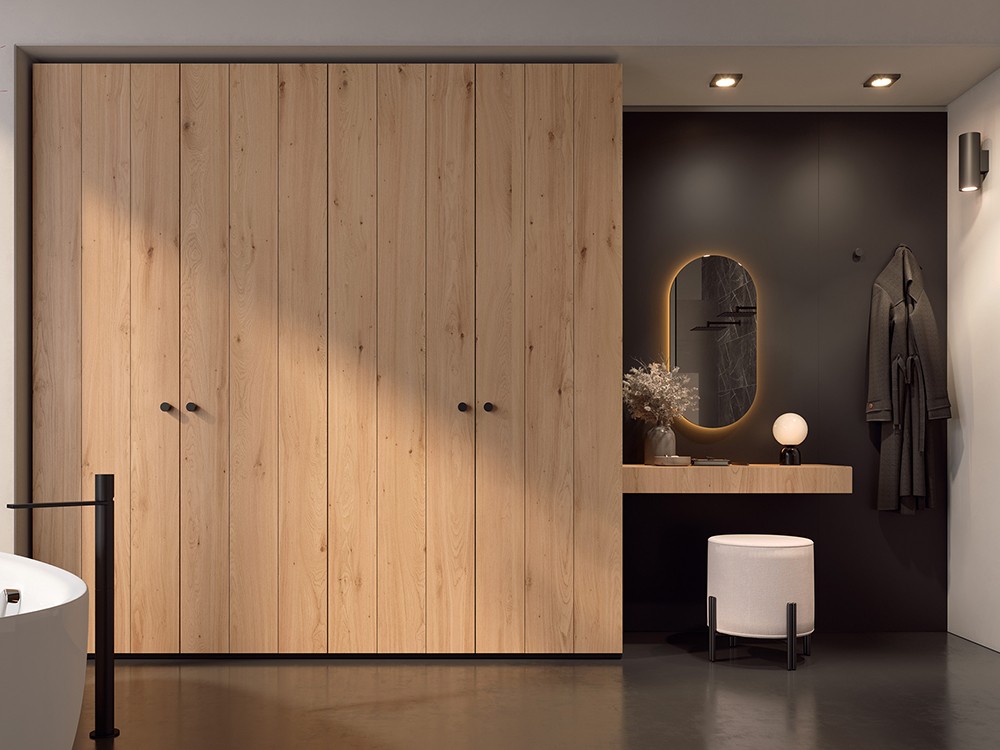 Armario puertas plegables Tempo 09 con interior vestido y luz led de Tegar Mobel - 1