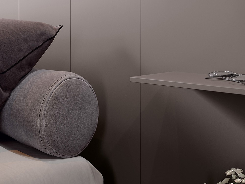 Dormitorio BCN Berlín Tempo 10 con cabecero corrido con estante, sifonier, mesita de noche y bañera de Tegar Mobel - 2