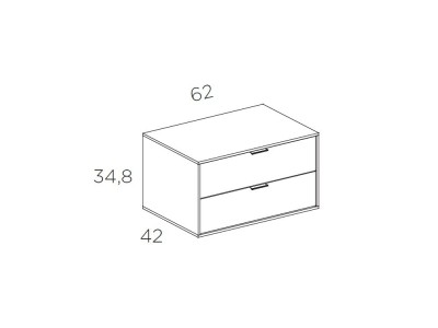 Dormitorio Palma Tempo 11 de cabecero corrido con luz led, dos mesitas de noche y arcón elevable Tegar Mobel - 14