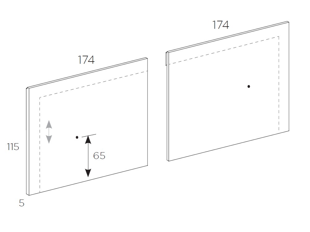 Dormitorio Ter Tempo 13 con cabecero corrido con luz led, mesitas de noche y bañera con patas diagones Tegar Mobel - 4