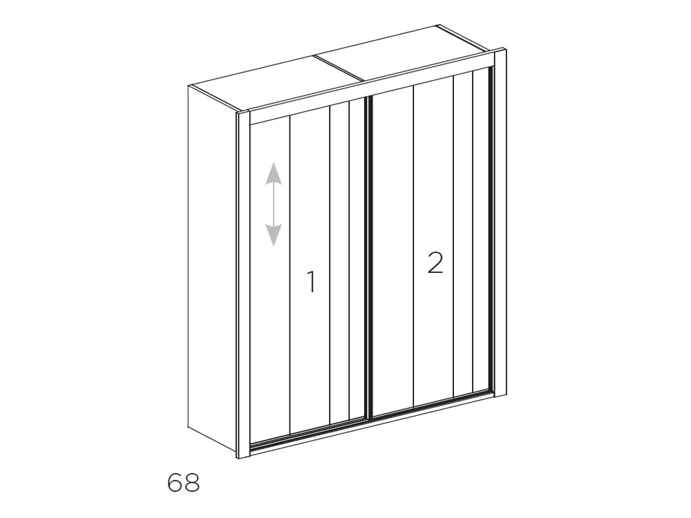 Armario de dos puertas correderas Zebra Tempo 13 Tegar Mobel - 4