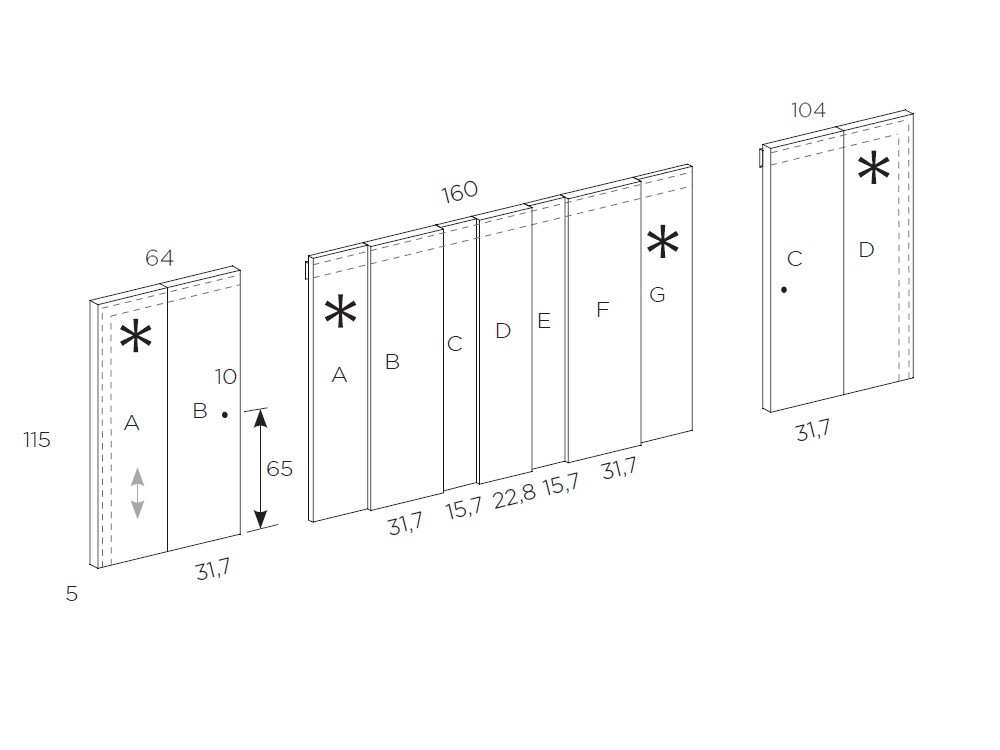 Dormitorio City Line Tempo 14 de cabecero corrido con dos mesitas de noche y bañera de Tegar Mobel - 3
