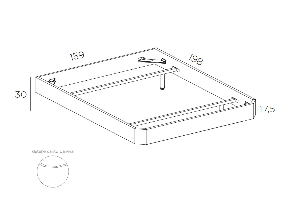 Dormitorio Persia colgado Tempo 18 con mesitas y bañera de Tegar Mobel - 5