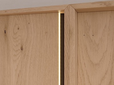 Dormitorio Persia Wood Tempo 19 con cabecero corrido con luz led, mesitas y bañera de Tegar Mobel - 3