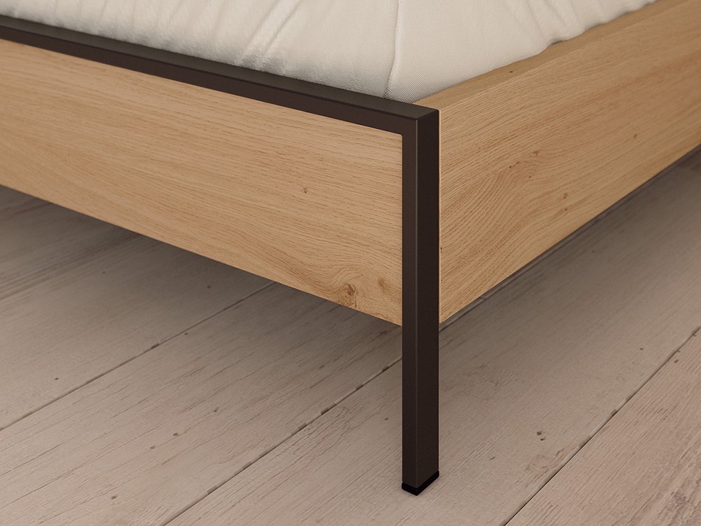 Dormitorio Persia Wood Tempo 19 con cabecero corrido con luz led, mesitas y bañera de Tegar Mobel - 4