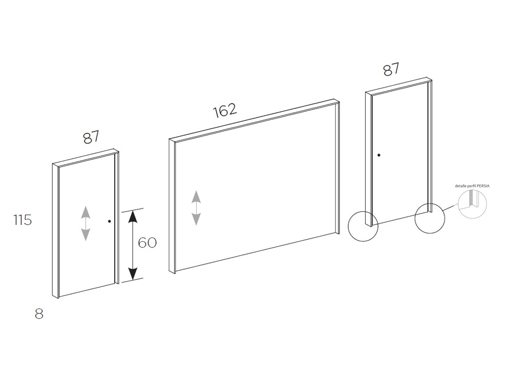 Dormitorio Persia Wood Tempo 19 con cabecero corrido con luz led, mesitas y bañera de Tegar Mobel - 5
