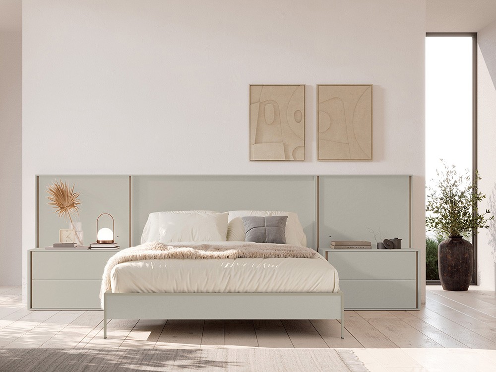 Dormitorio Persia Tempo 19 con cabecero corrido, mesitas y bañera de Tegar Mobel - 2