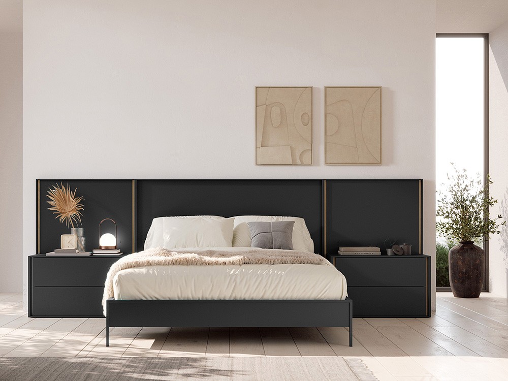 Dormitorio Persia Tempo 19 con cabecero corrido, mesitas y bañera de Tegar Mobel - 5