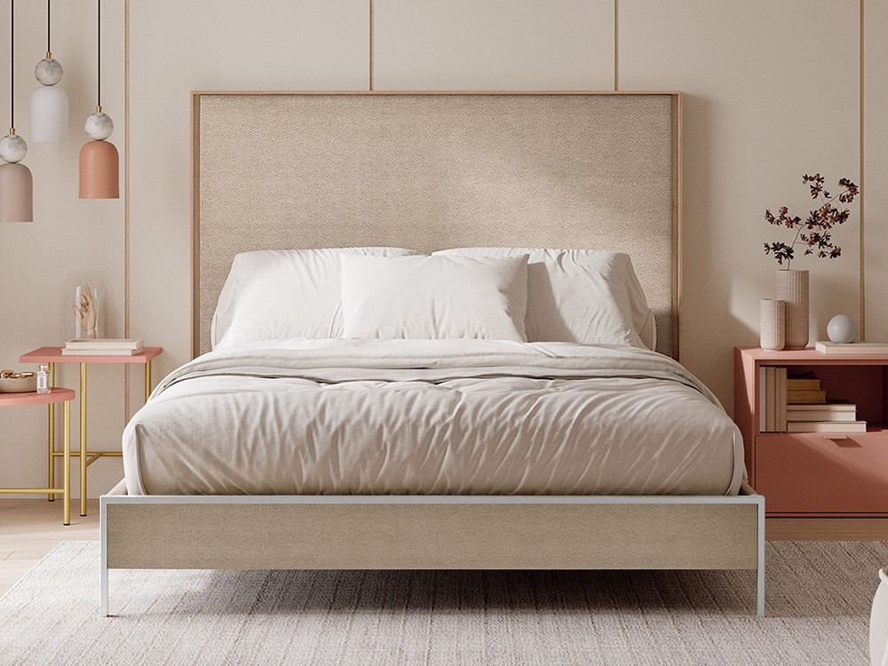 Cama Persia tapizada Tempo 20 con cabecero y bañera de Tegar Mobel - 2