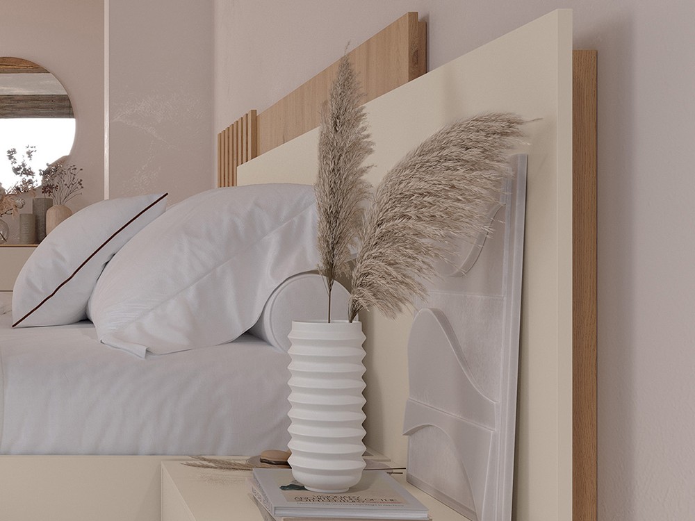 Dormitorio Evoque Tempo 21 con cabero corrido con luz led, mesitas de noche y bañera de Tegar Mobel - 2