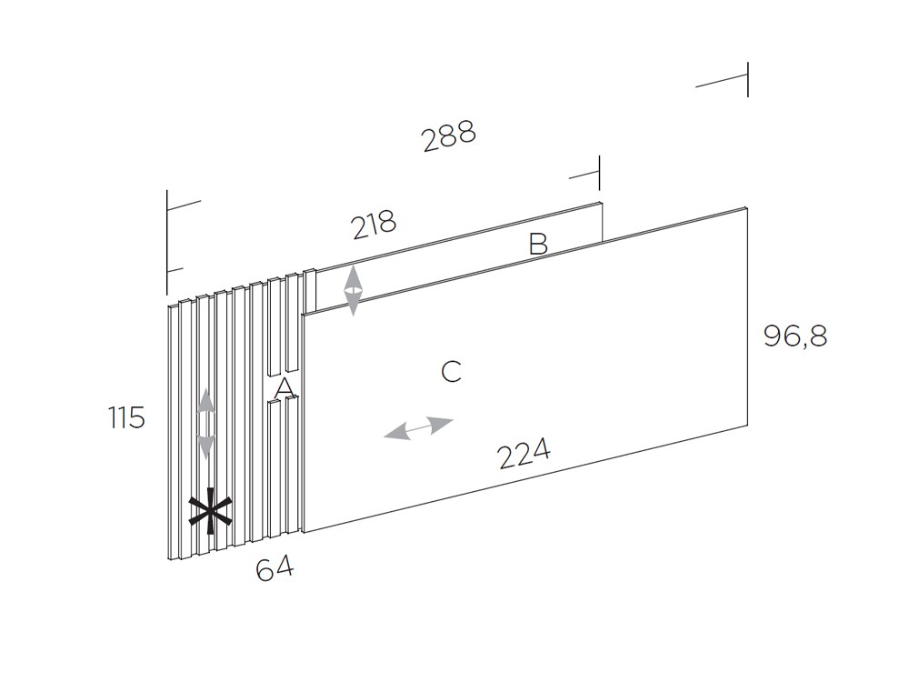 Dormitorio Evoque Tempo 21 con cabero corrido con luz led, mesitas de noche y bañera de Tegar Mobel - 11