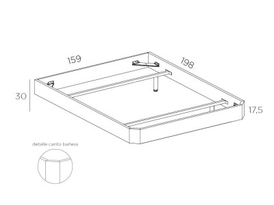 Dormitorio Evoque Tempo 21 con cabero corrido con luz led, mesitas de noche y bañera de Tegar Mobel - 12