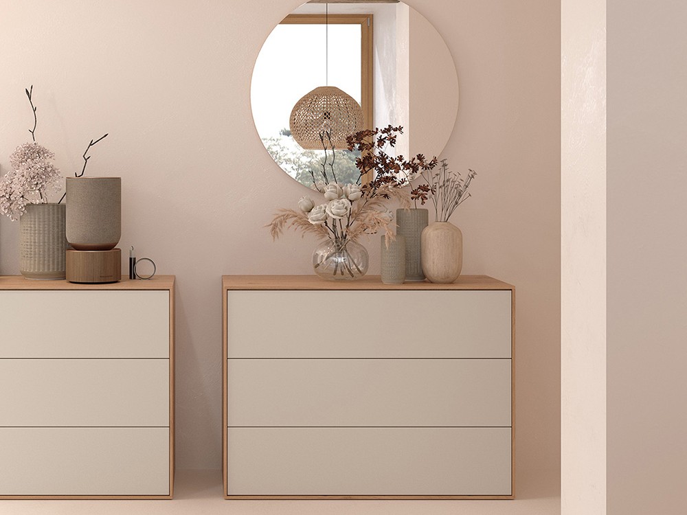 Cómoda con tres cajones Natur Tempo 21 de Tegar Mobel - 1