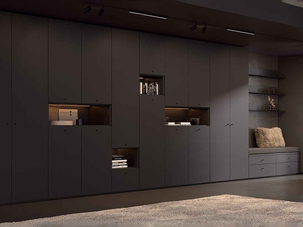 Armario con banqueta Tempo 22 con luz led interior de Tegar Mobel - 1