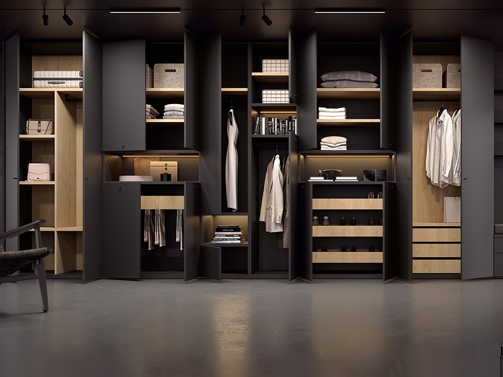 Armario con banqueta Tempo 22 con luz led interior de Tegar Mobel - 2