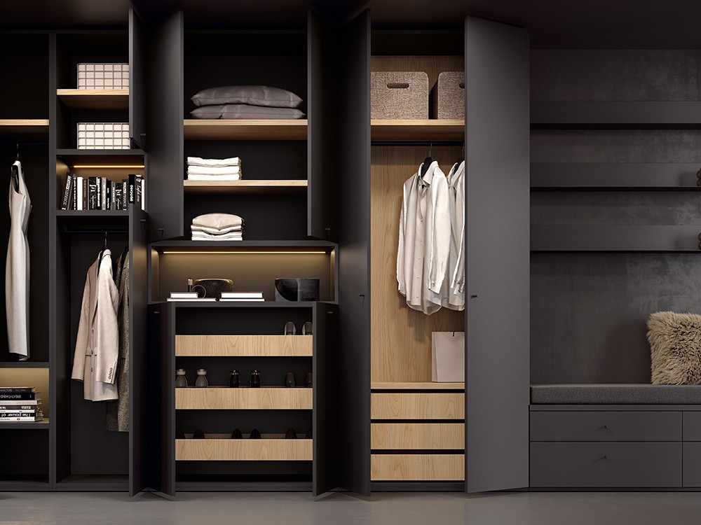 Armario con banqueta Tempo 22 con luz led interior de Tegar Mobel - 3