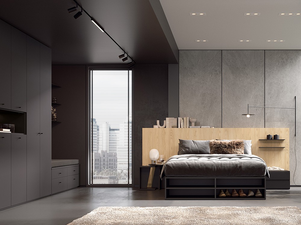 Armario con banqueta Tempo 22 con luz led interior de Tegar Mobel - 4