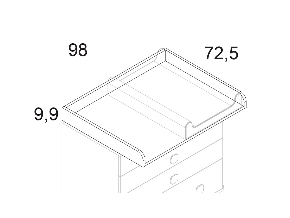 Accesorio cambiador para cómoda