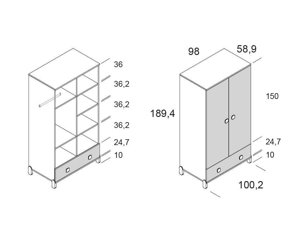 Armario Elemental Bamboo