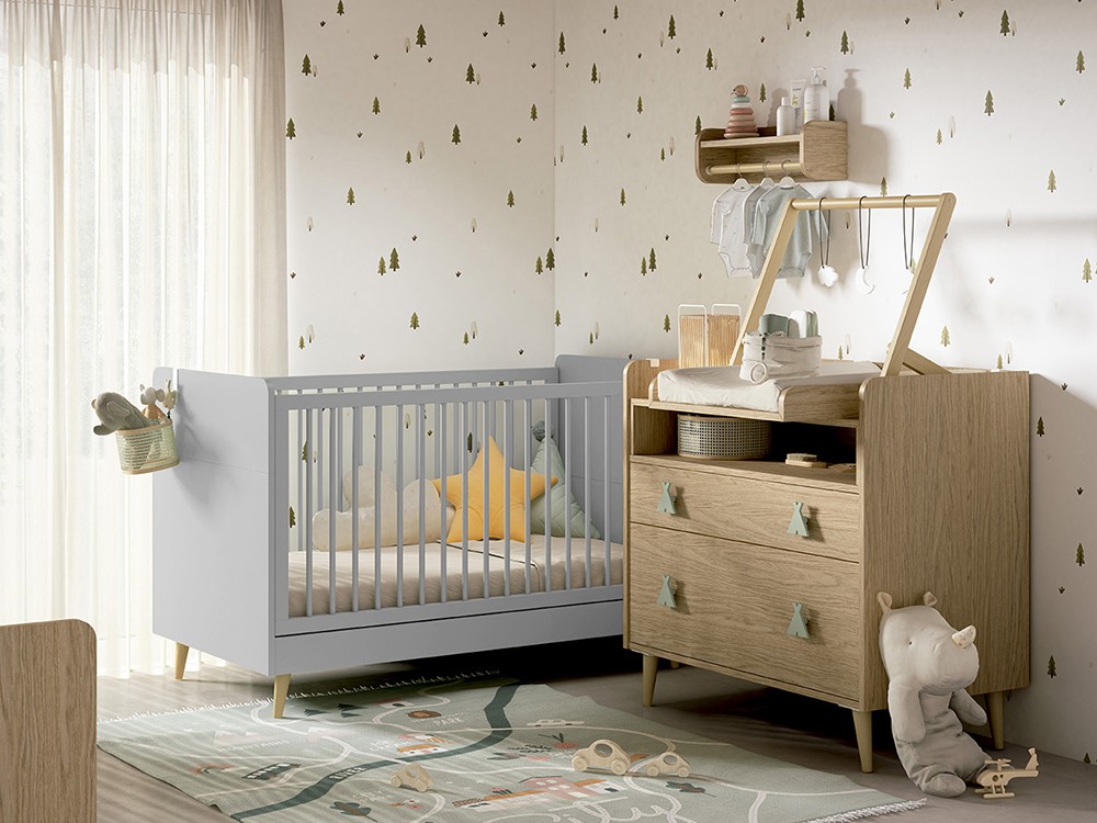 Cuna evolutiva Artic con colchón 140x70cm de Ros - 3