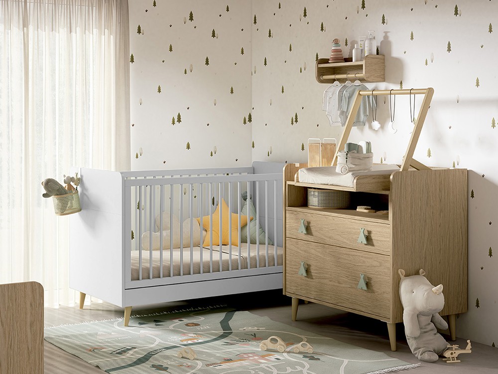 Cuna evolutiva Artic con colchón 140x70cm de Ros - 2