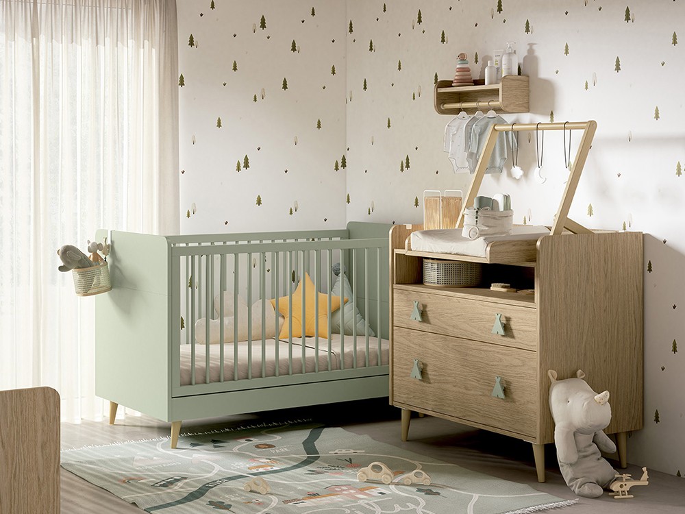 Cuna evolutiva Artic con colchón 140x70cm de Ros - 1