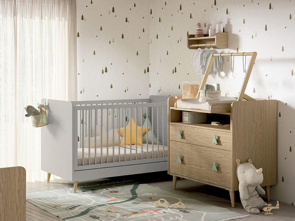 Cuna evolutiva Artic con colchón 140x70cm de Ros - 5