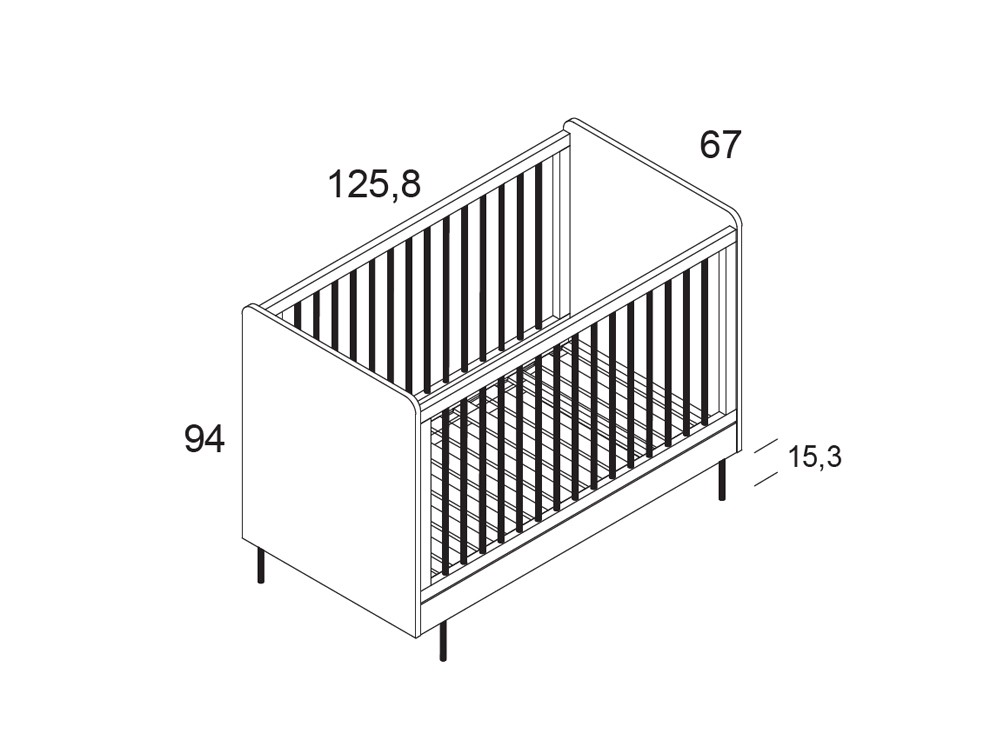 Cuna Artic para colchón de 120x60 de Ros - 5