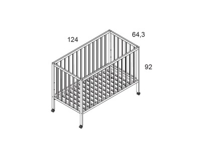 Cuna con ruedas Play Plus 120x60
