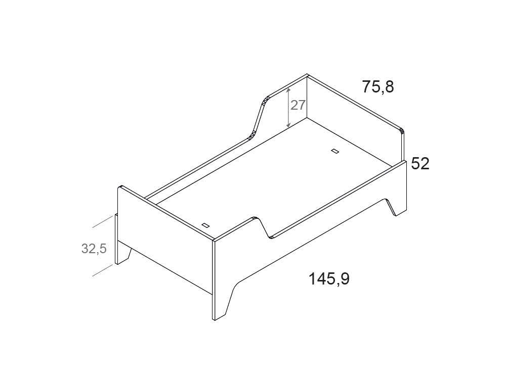 Camita infantil 140x70cm Bambú de Ros - 3