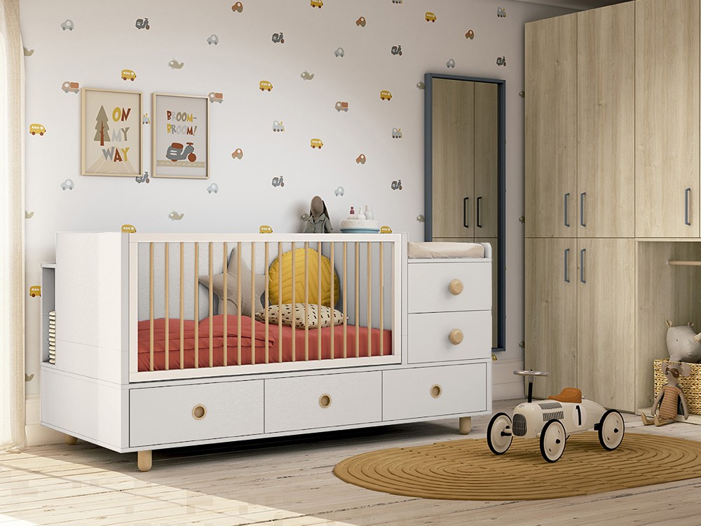 Cuna convertible Grow de cuna de 140x70 a cama de 190x90cm. de Ros - 2