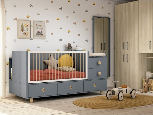 Cuna convertible Grow de cuna de 140x70 a cama de 190x90cm. de Ros - 1