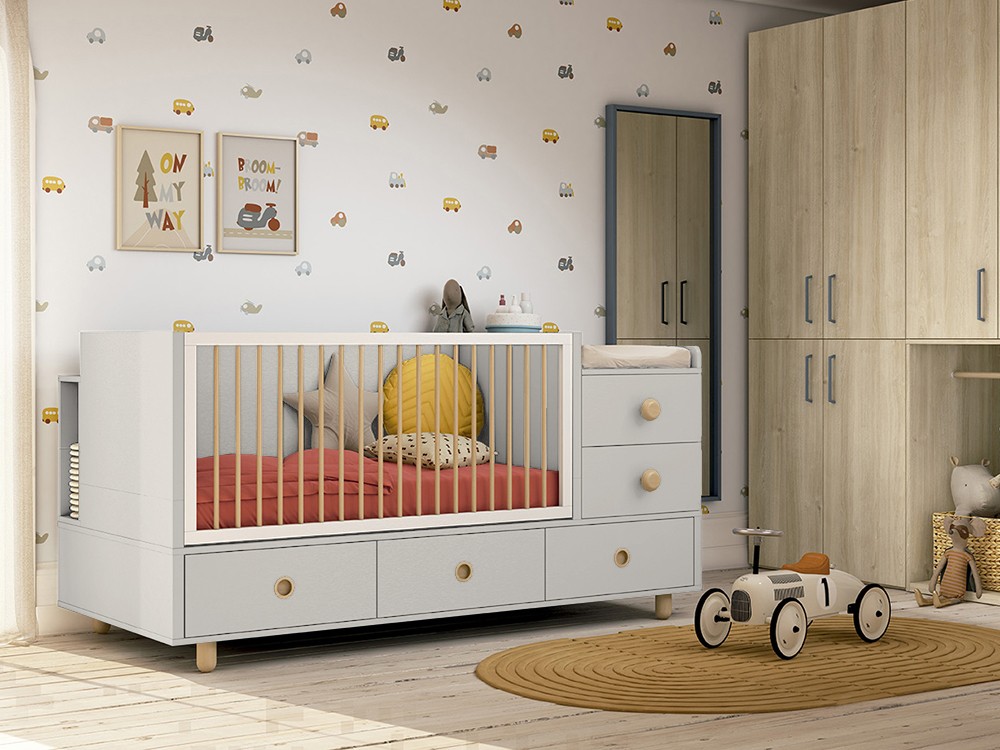 Cuna convertible Grow de cuna de 140x70 a cama de 190x90cm. de Ros - 4