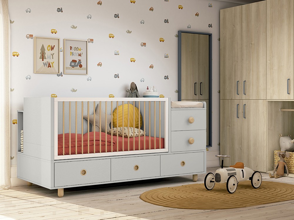 Cuna convertible Grow de cuna de 140x70 a cama de 190x90cm. de Ros - 5