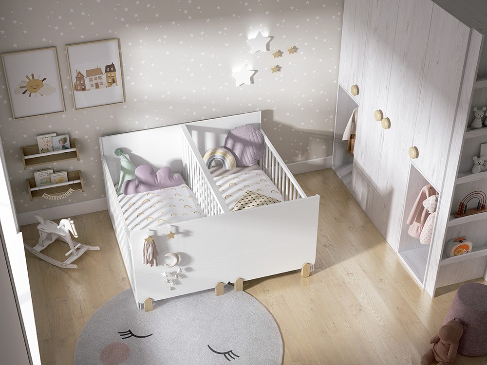 Cuna gemelar evolutiva Duo Plus de Ros - 1