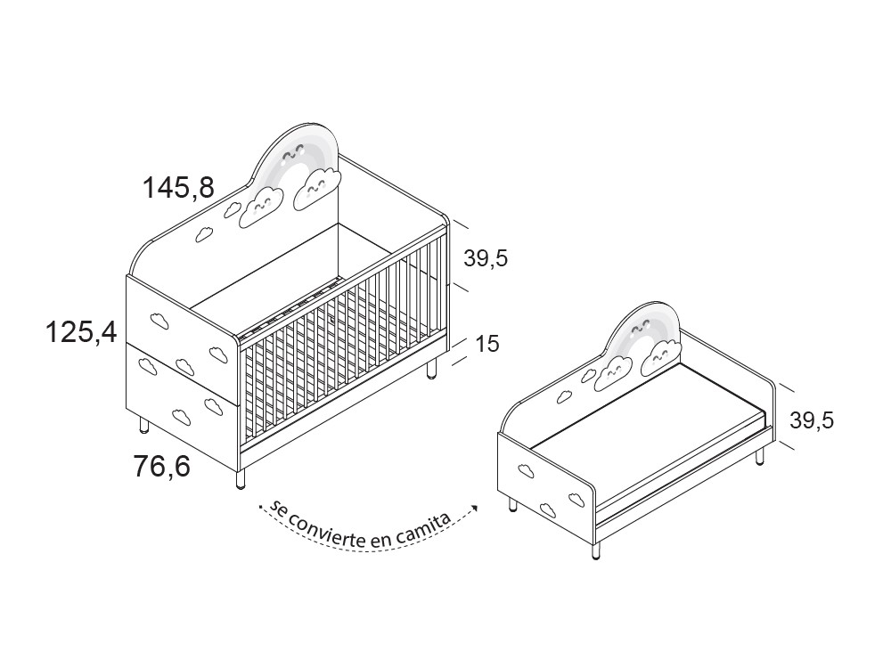 Cuna evolutiva Dreams Mr Wonderful de Ros - 3