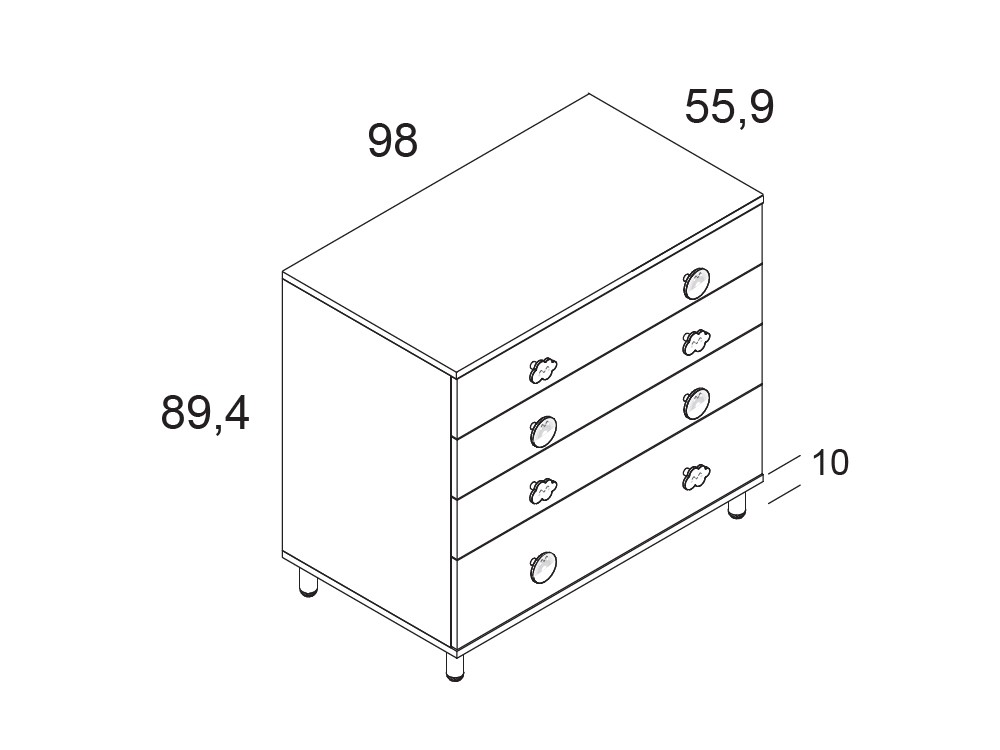 Cómoda Dreams Mr Wonderful de Ros - 3