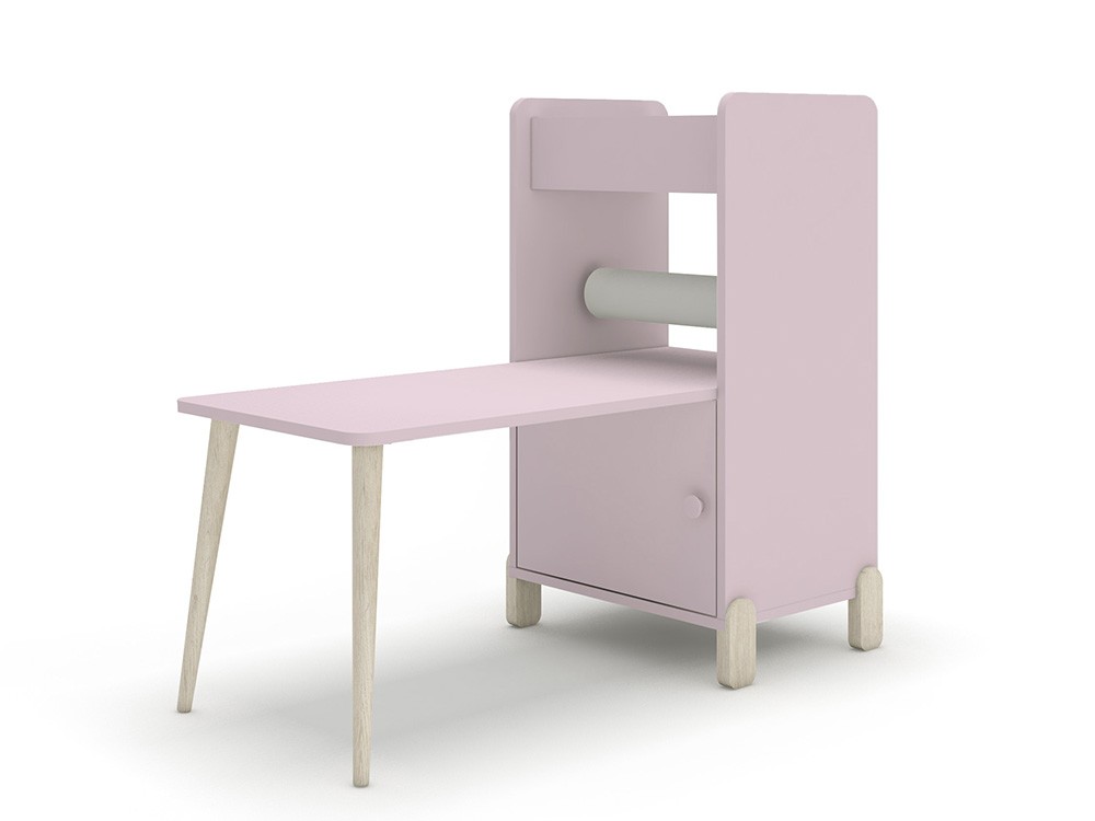 Estantería con escritorio y porta-rollo