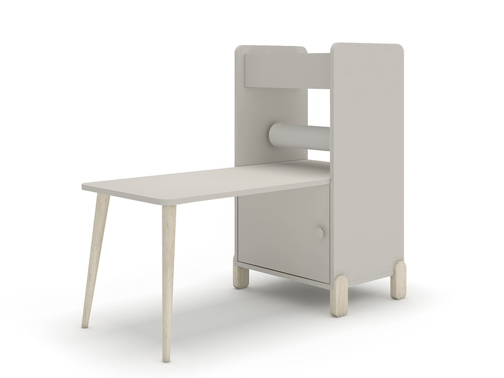 Estantería con escritorio y porta-rollo