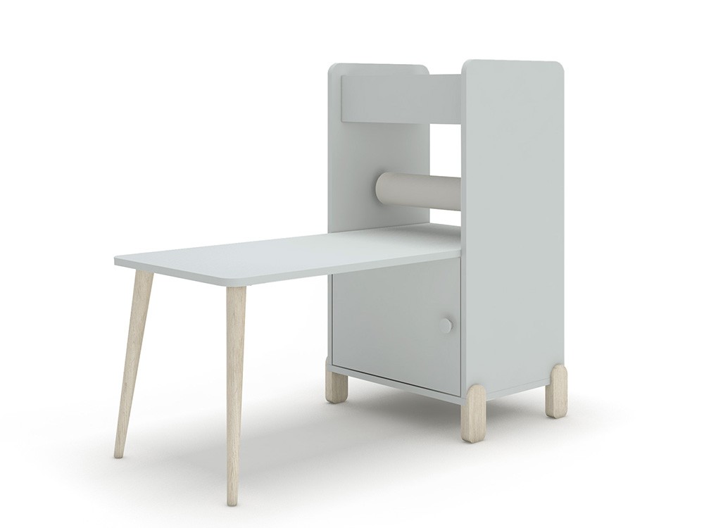 Estantería con escritorio y porta-rollo