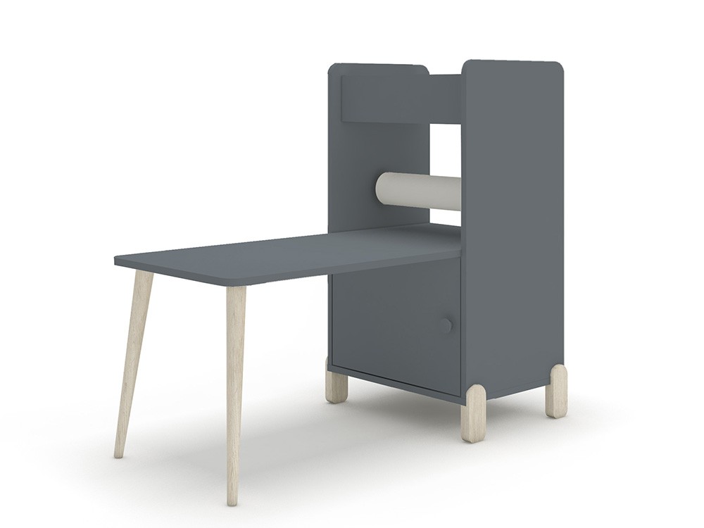 Estantería con escritorio y porta-rollo