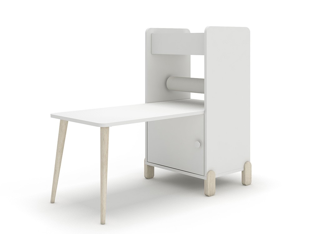 Estantería con escritorio y porta-rollo