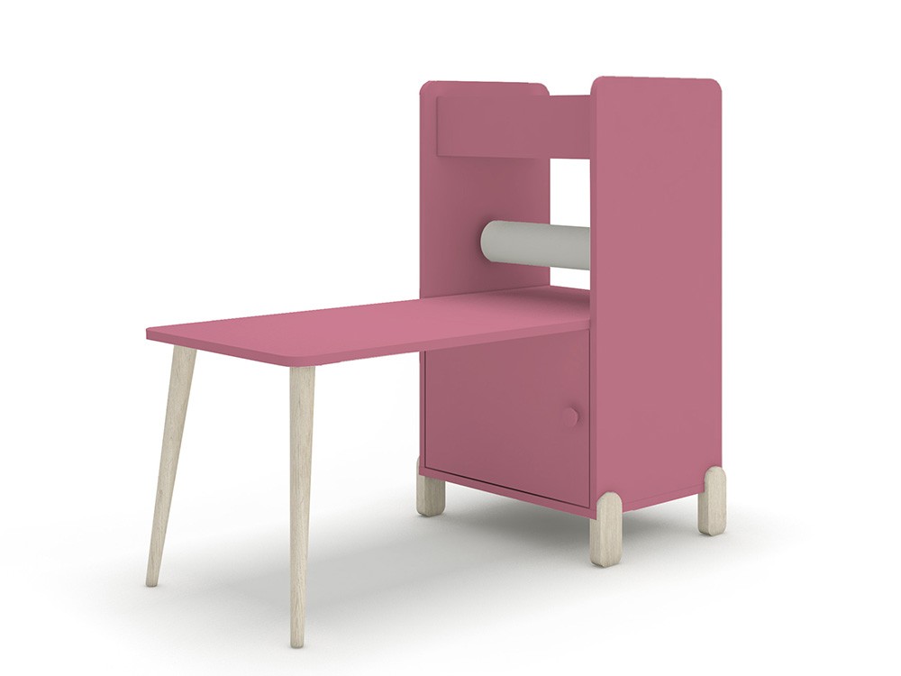 Estantería con escritorio y porta-rollo