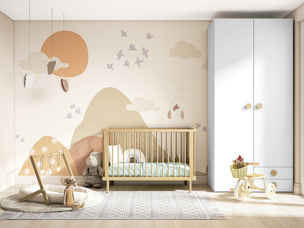 Armario con dos puertas y dos cajones Bamboo de Ros - 2