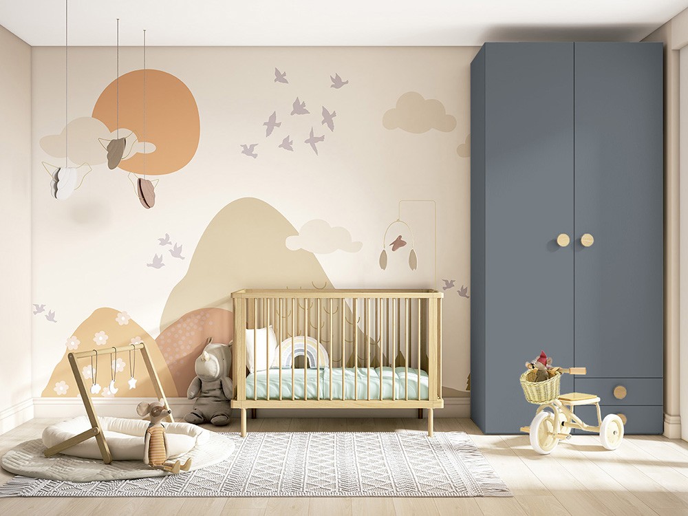 Armario con dos puertas y dos cajones Bamboo de Ros - 3