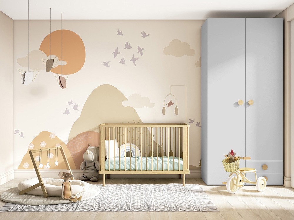 Armario con dos puertas y dos cajones Bamboo de Ros - 4