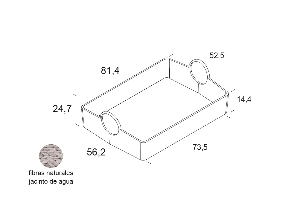 Cambiador de fibras naturales Bamboo de Ros - 5