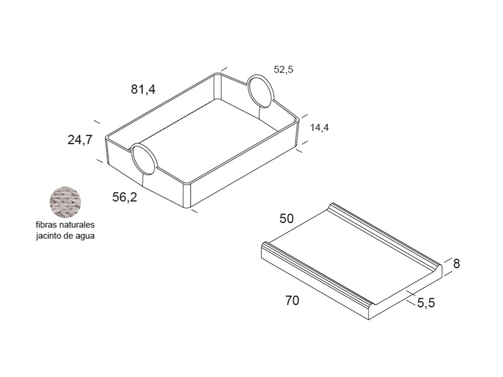 Cambiador de fibras naturales Bamboo de Ros - 6