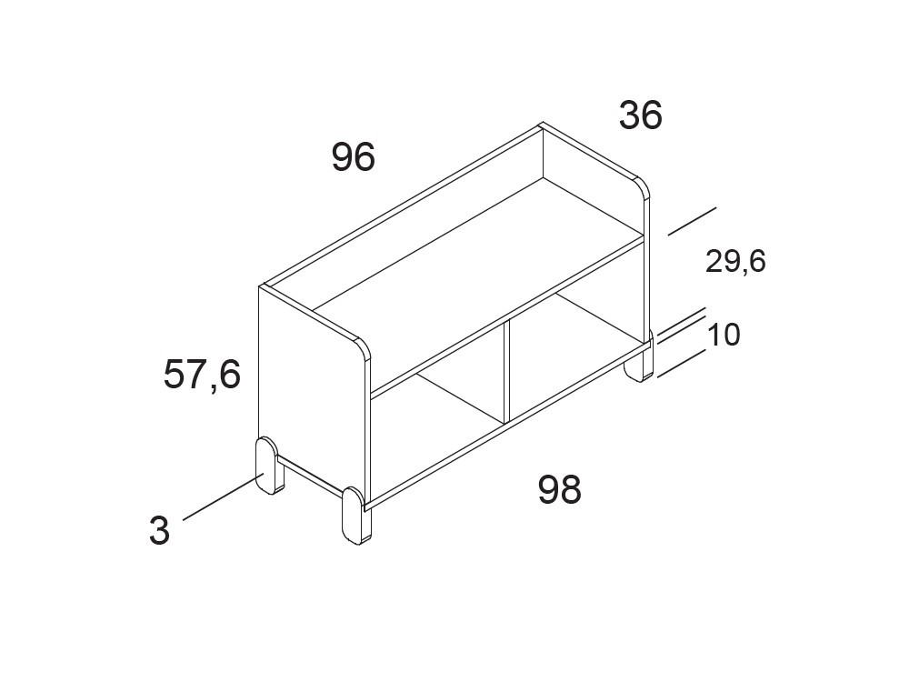 Estantería juguetero con ruedas o patas de Ros - 14